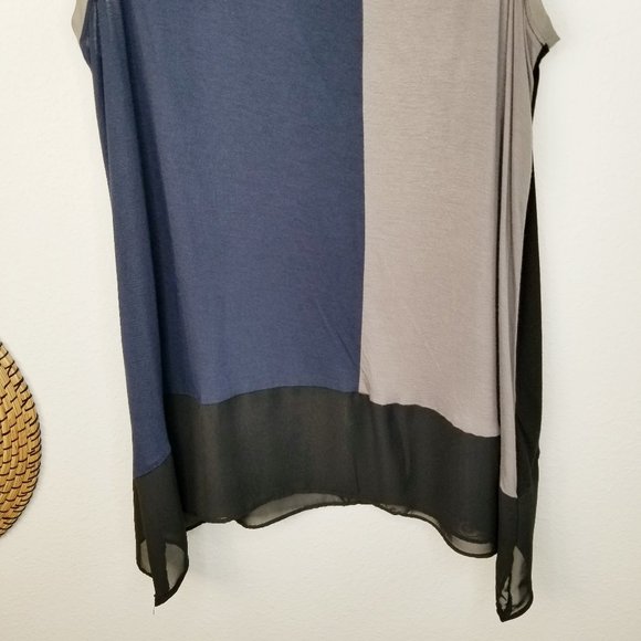 Lane Bryant PLUS Color Block Sleeveless Blouse - Picture 3 of 11